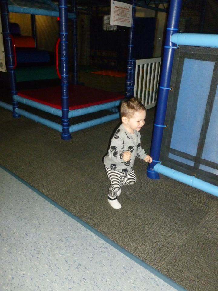 London running around the facility before his party started