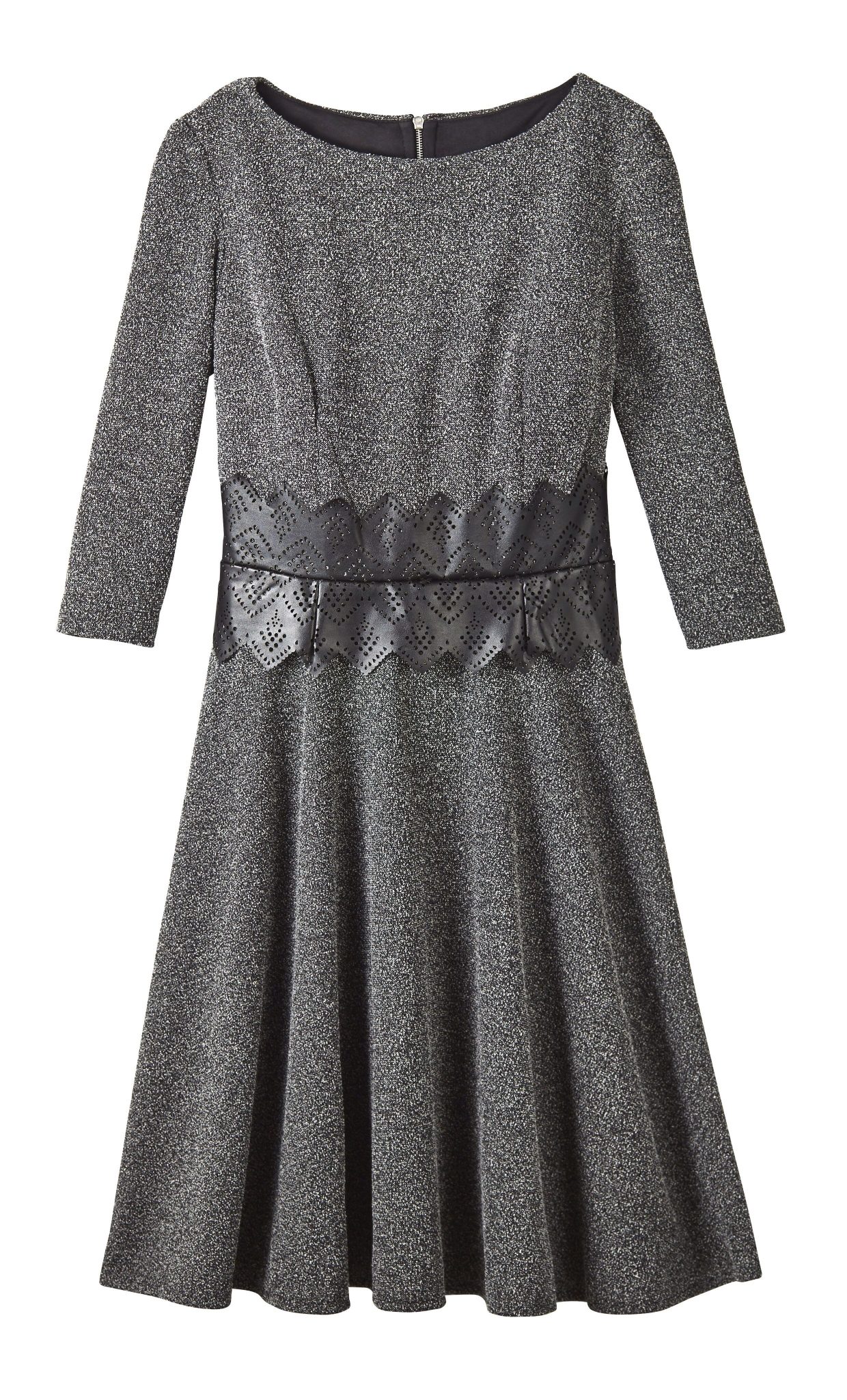 Dress With Faux Leather Waist Detail  $59.99  Compare at $120 