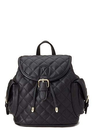 Forever 21 Quilted Faux Leather Backpack