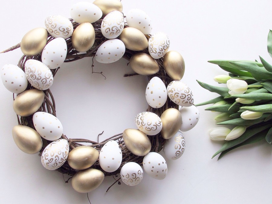 DIY Painted Easter Wreath sparkleshinylove