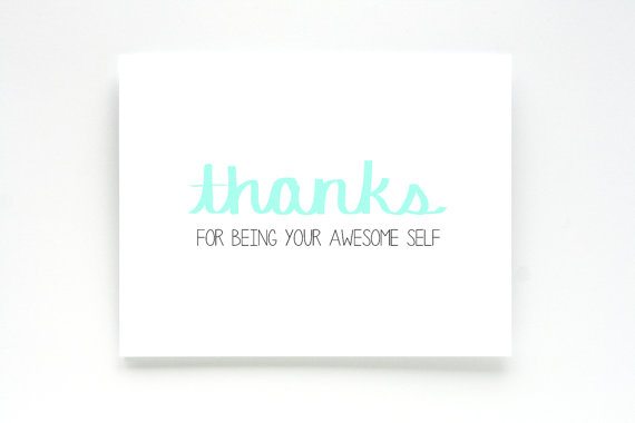Thank you for being your awesome self thank you card etsy