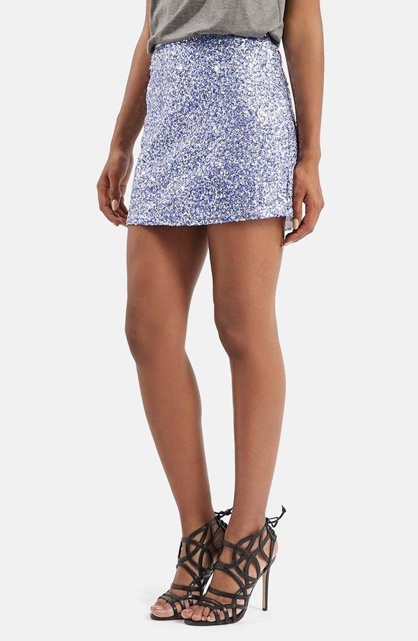 Topshop Sequin Mini Skirt