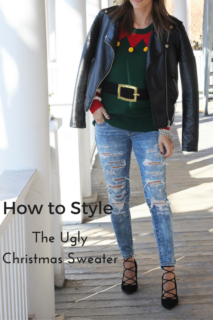 How to style an ugly Christmas sweater to look chic