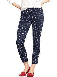 Women's The Pixie Skinny-Ankle Pants - ANCHOR PRINT BOTTOM