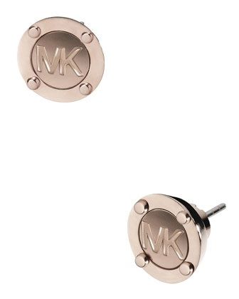  Michael Kors Astor Logo Stud Earrings