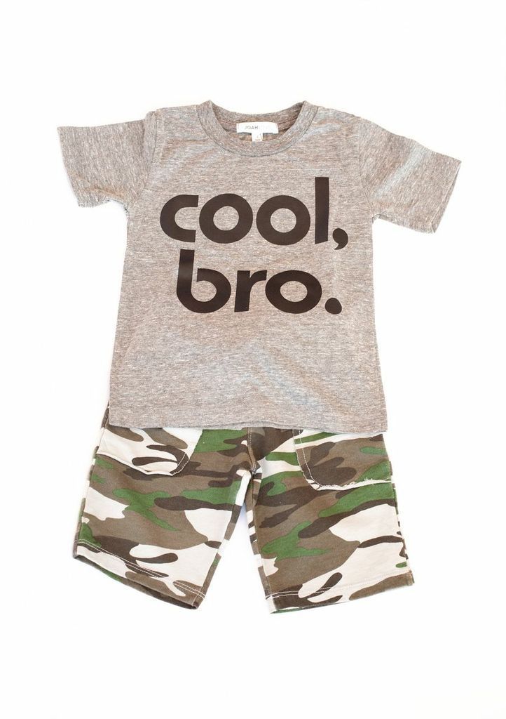Joah Love Cool bro tee - $34.50 and Joah Love camo shorts -$39.50