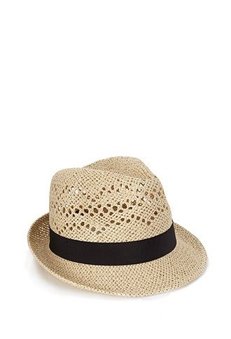 Forever 21 Open-Knit Straw Fedora