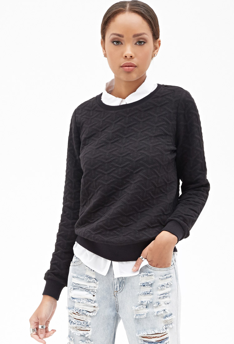 Forever-21-quilted-knit-sweatshirt