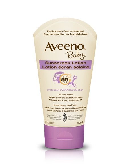 Aveeno Baby Sunscreen with spf 55