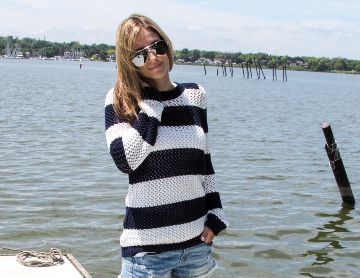 Nautical Striped Sweaters for Summer sparkleshinylove.com