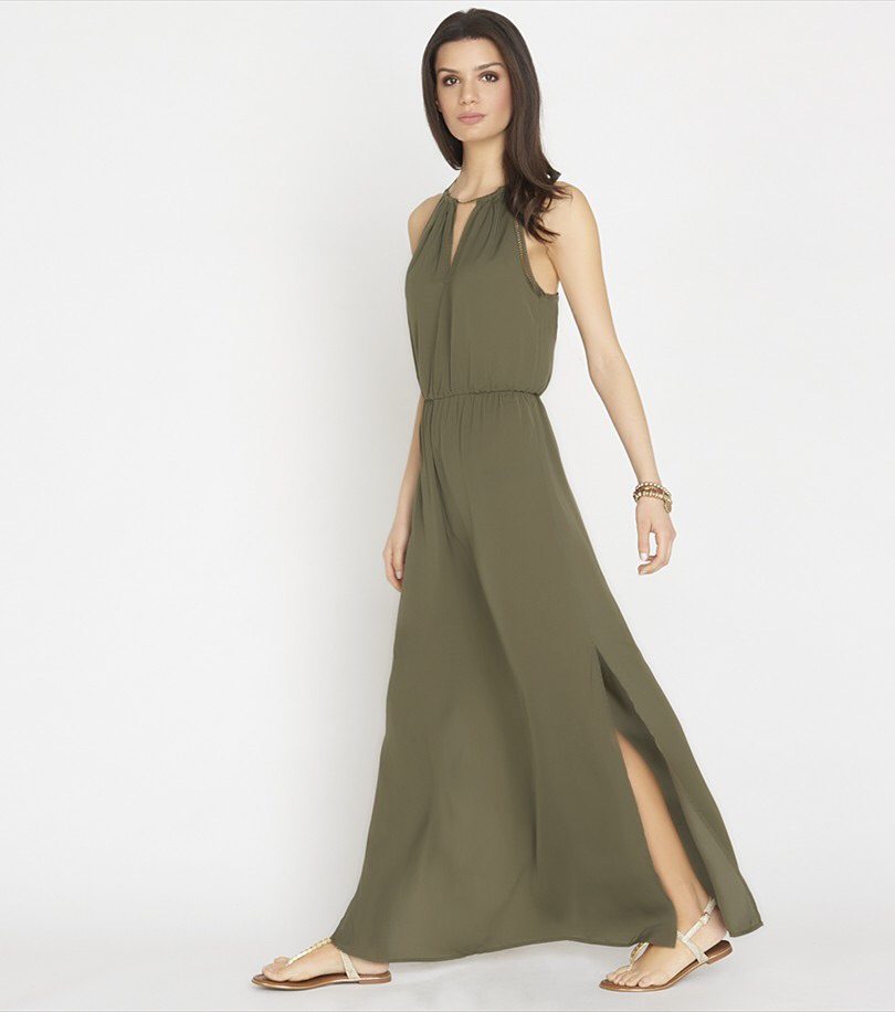 Dynamite Halter Maxi dress with cut out