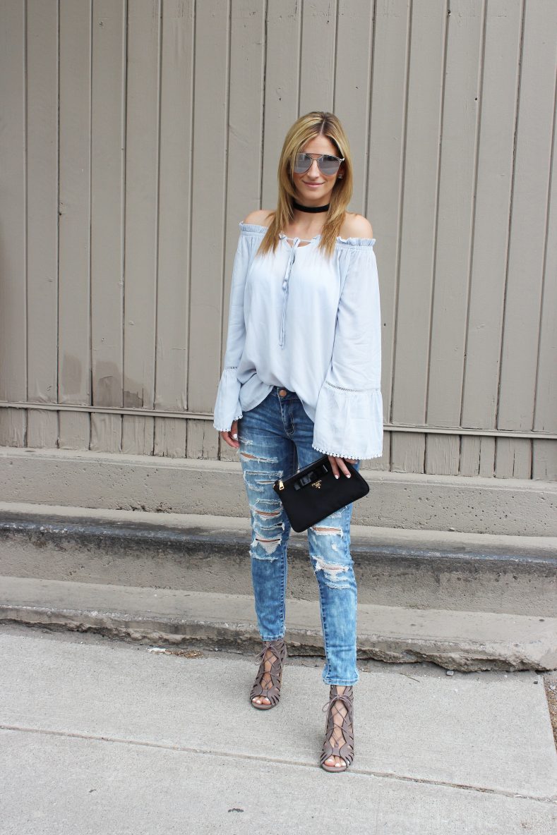 Bell Sleeves and New Distressed Jeans