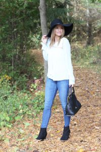 Baby Blue peasant shirt for fall
