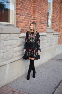 Zara Floral Embroidery Dress sparkleshinylove