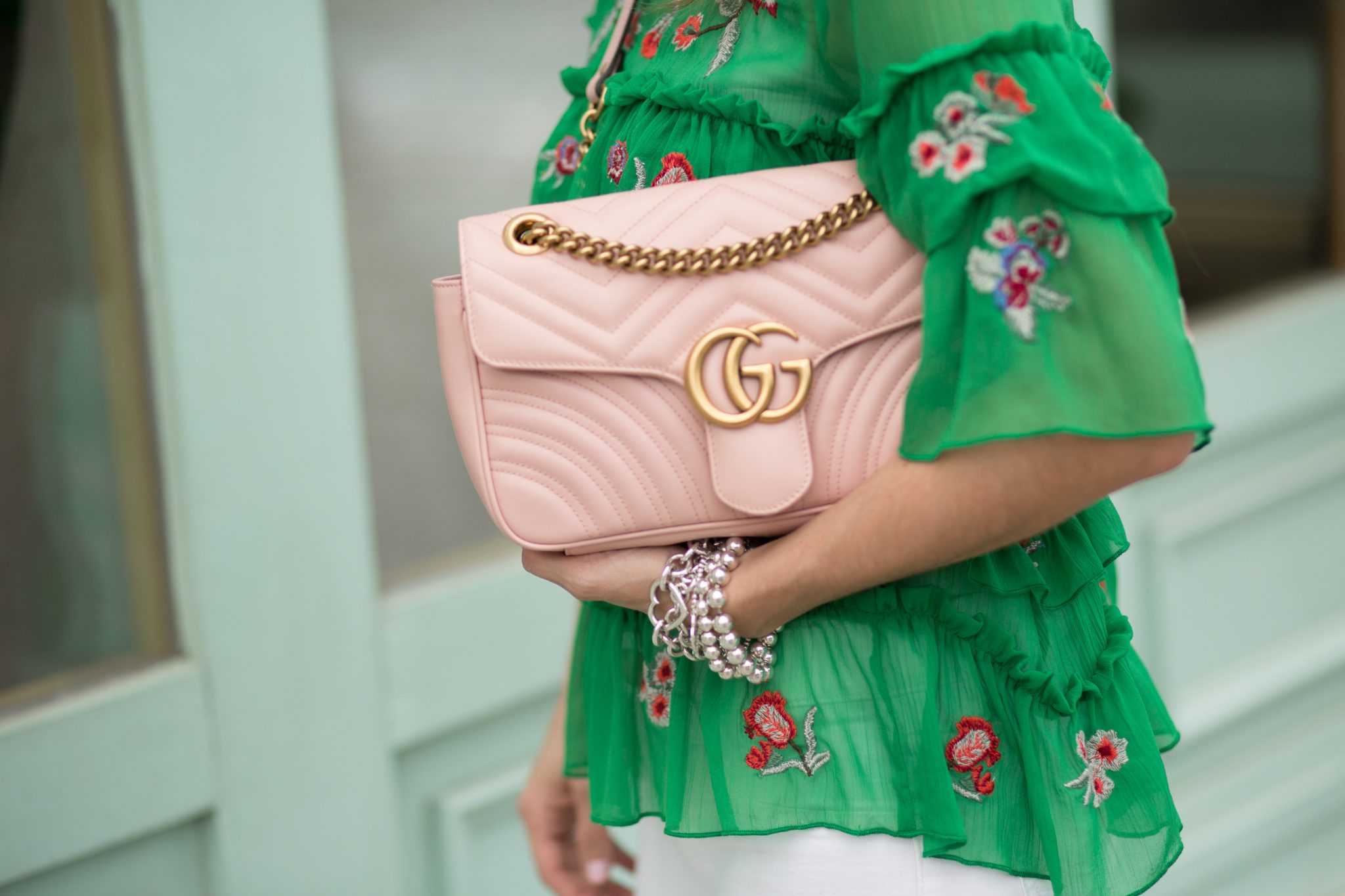 pink gucci marmont bag