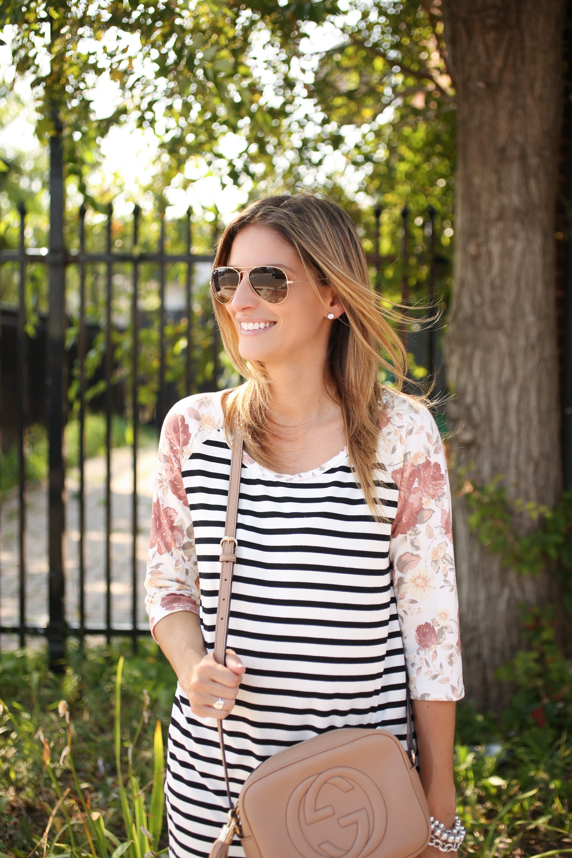 Pink Blush stripes and florals