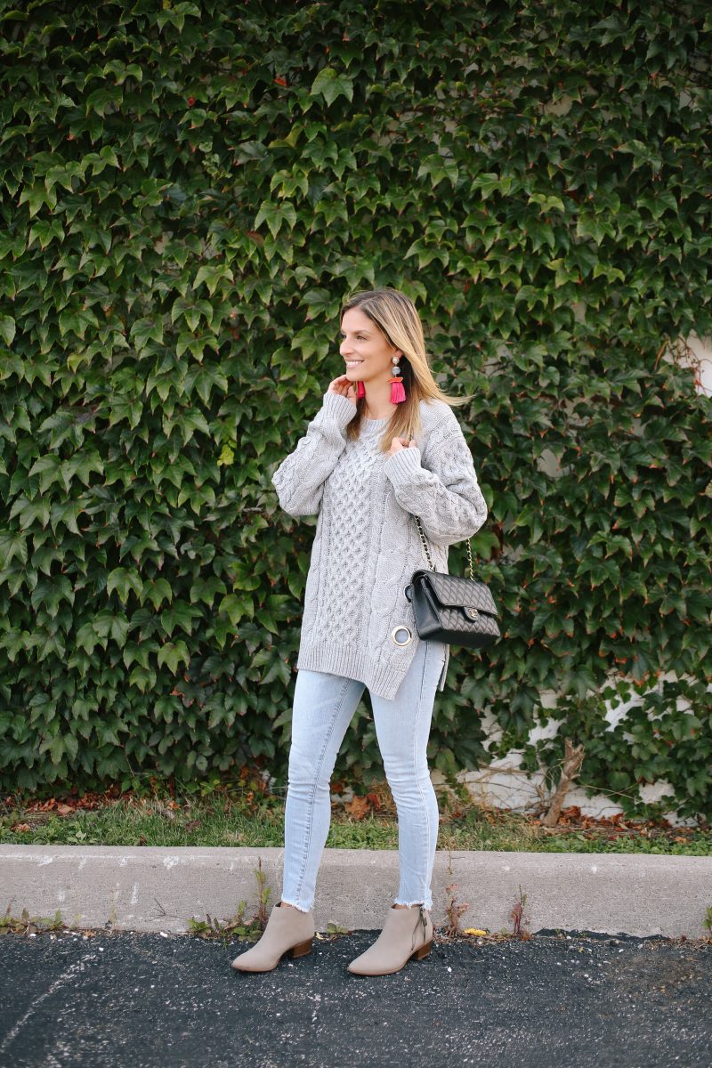 Oversized Cable Knit Sweater - sparkleshinylove