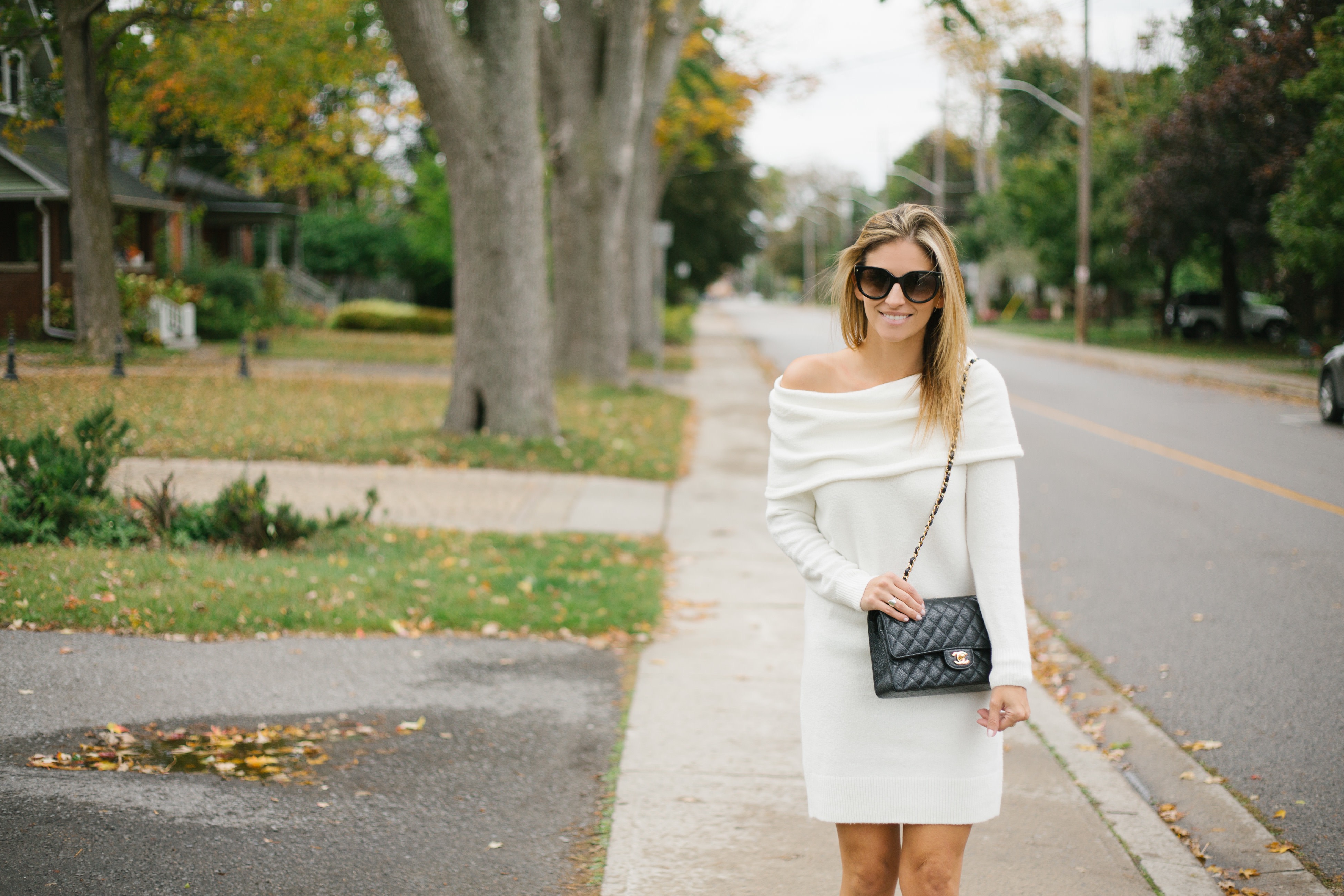 fall outfit ideas with sweaterdresses