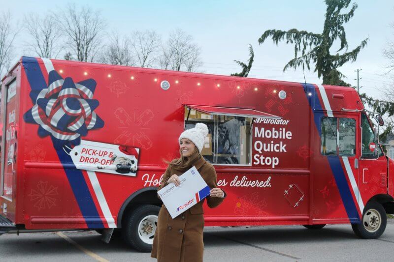 Saving Time this Holiday Season with Purolator's Mobile Quick Stop in Whitby
