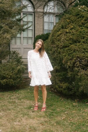 Chicwish Chicwish Flare to Dream Crochet Dress in White; ruffle shoes; white lace dress sparkleshinylove