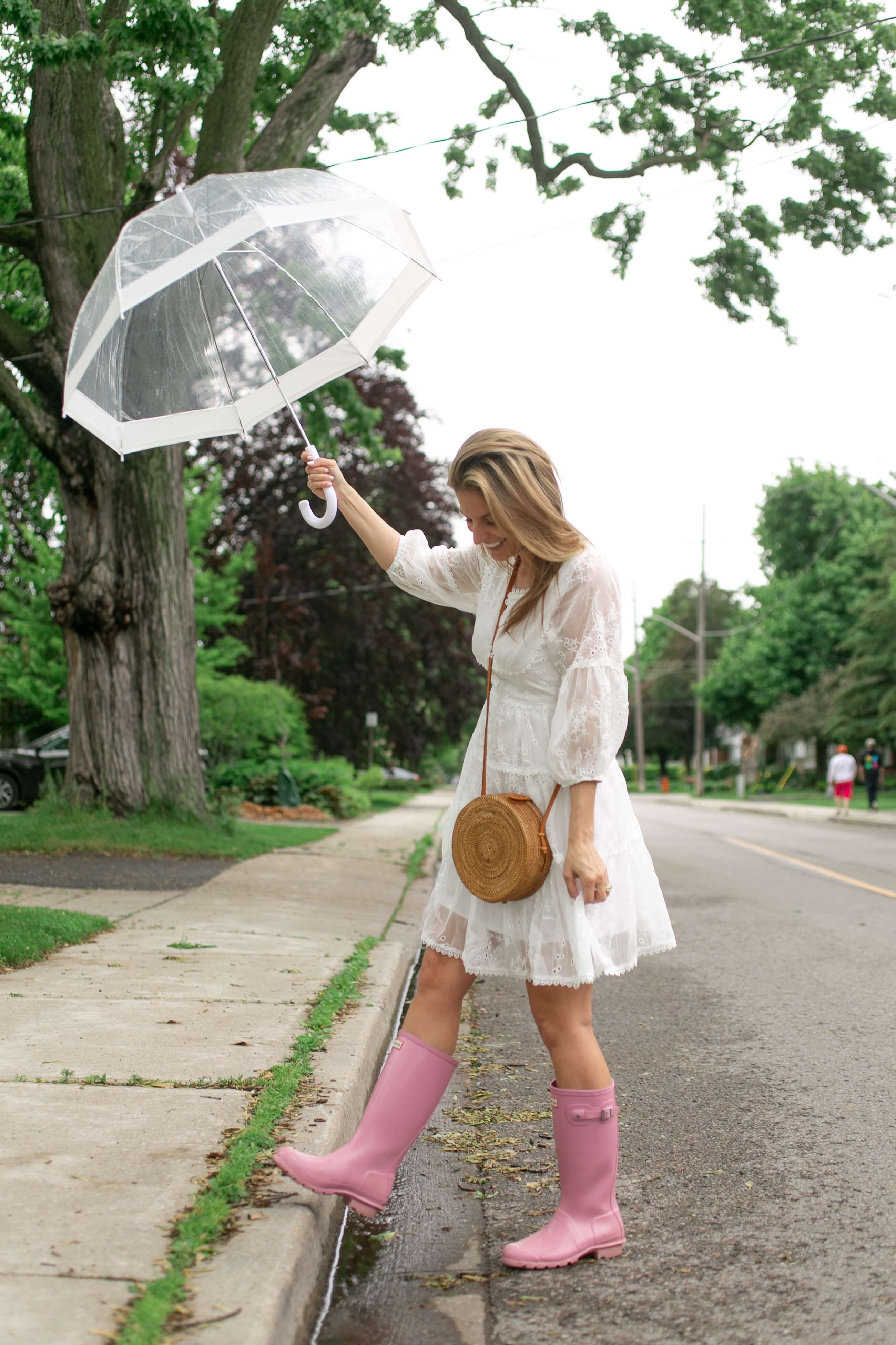 Cute rainy day look; rainy day outfit; mandy furnis sparkleshinylove
