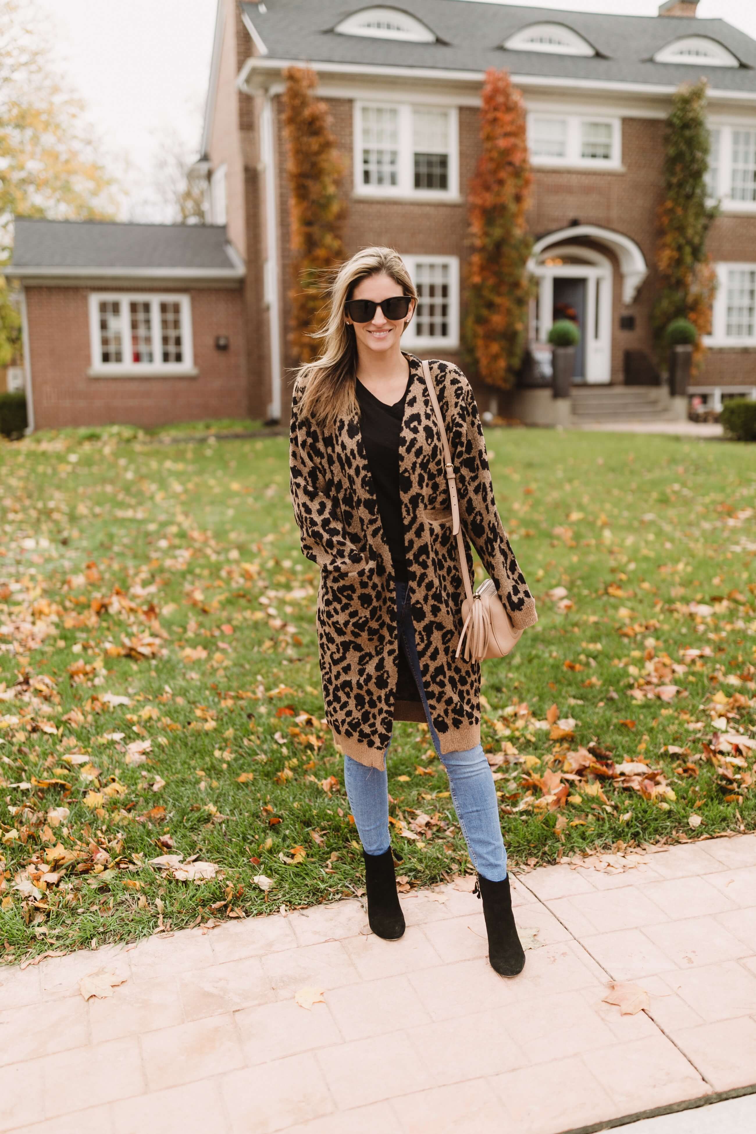 Leopard Chicwish sweater with pockets; winter style; winter longline cardigan Mandy FURNIS Whitby style blogger sparkleshinylove