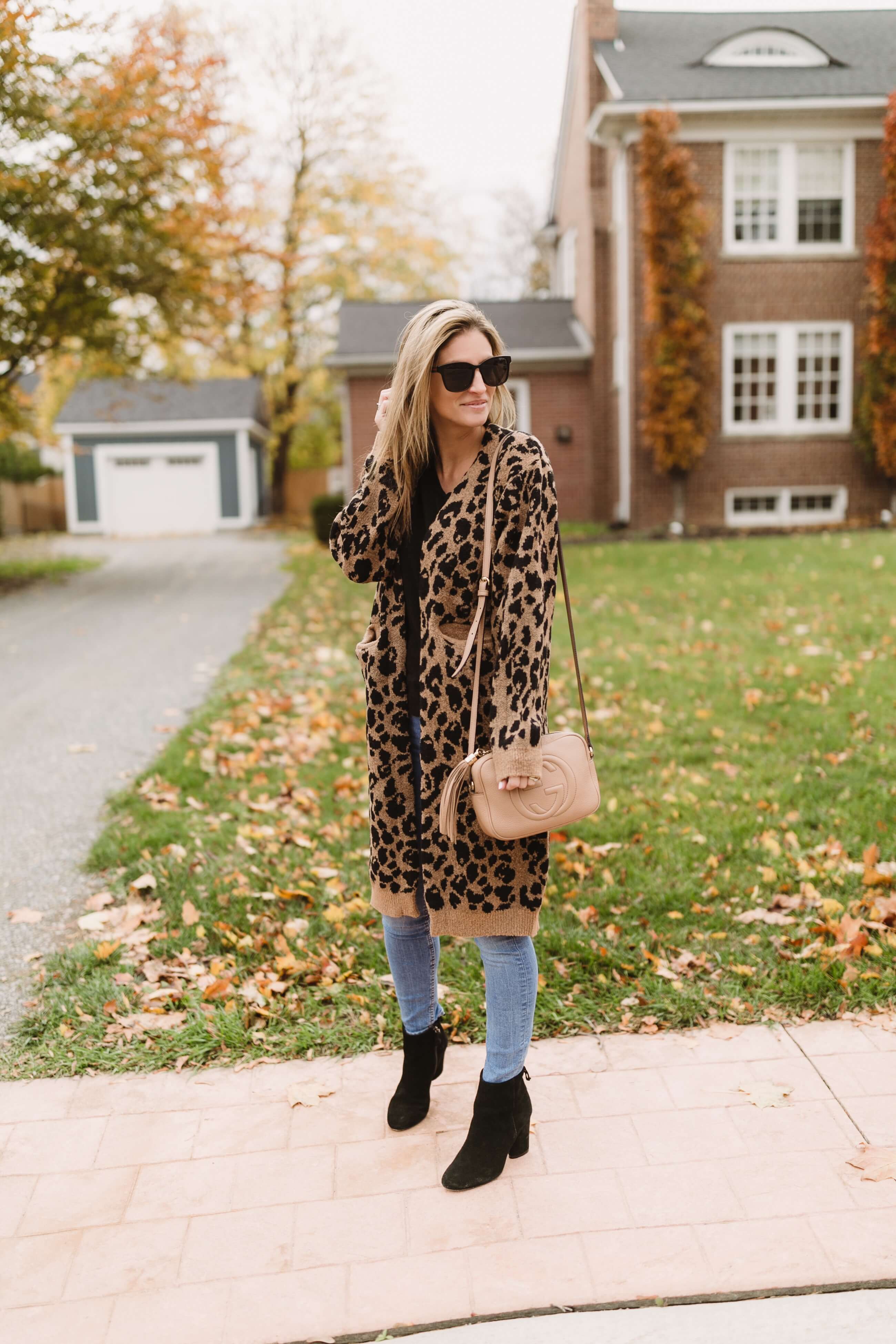 Leopard Chicwish sweater with pockets; winter style; winter longline cardigan Mandy FURNIS Whitby style blogger sparkleshinylove