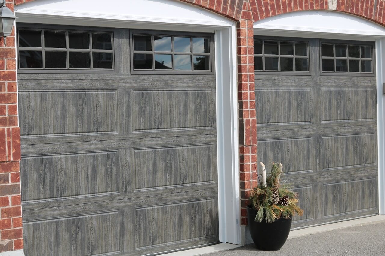 Updated grey garage doors
