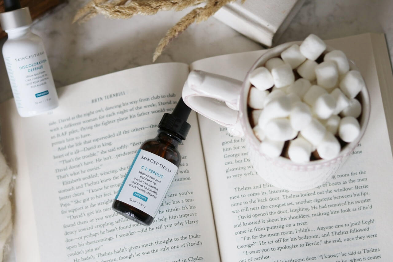 Fall skincare routine with SkinCeuticals; mandy furnis sparkleshinylove