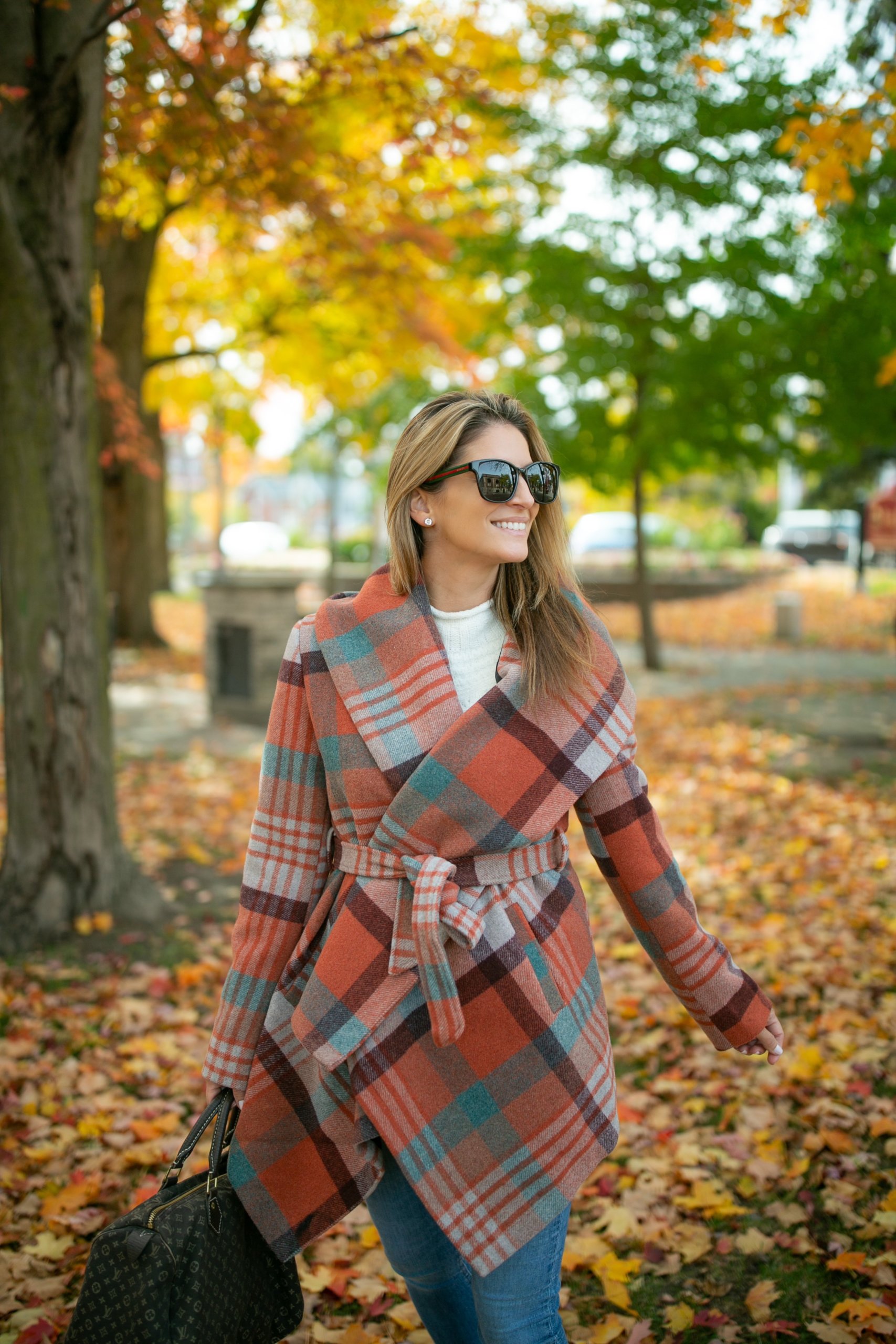 Fall plaid coat; chicwish fall plaid coat; plaid winter coat; mandy furnis sparkleshinylove; durham region blogger