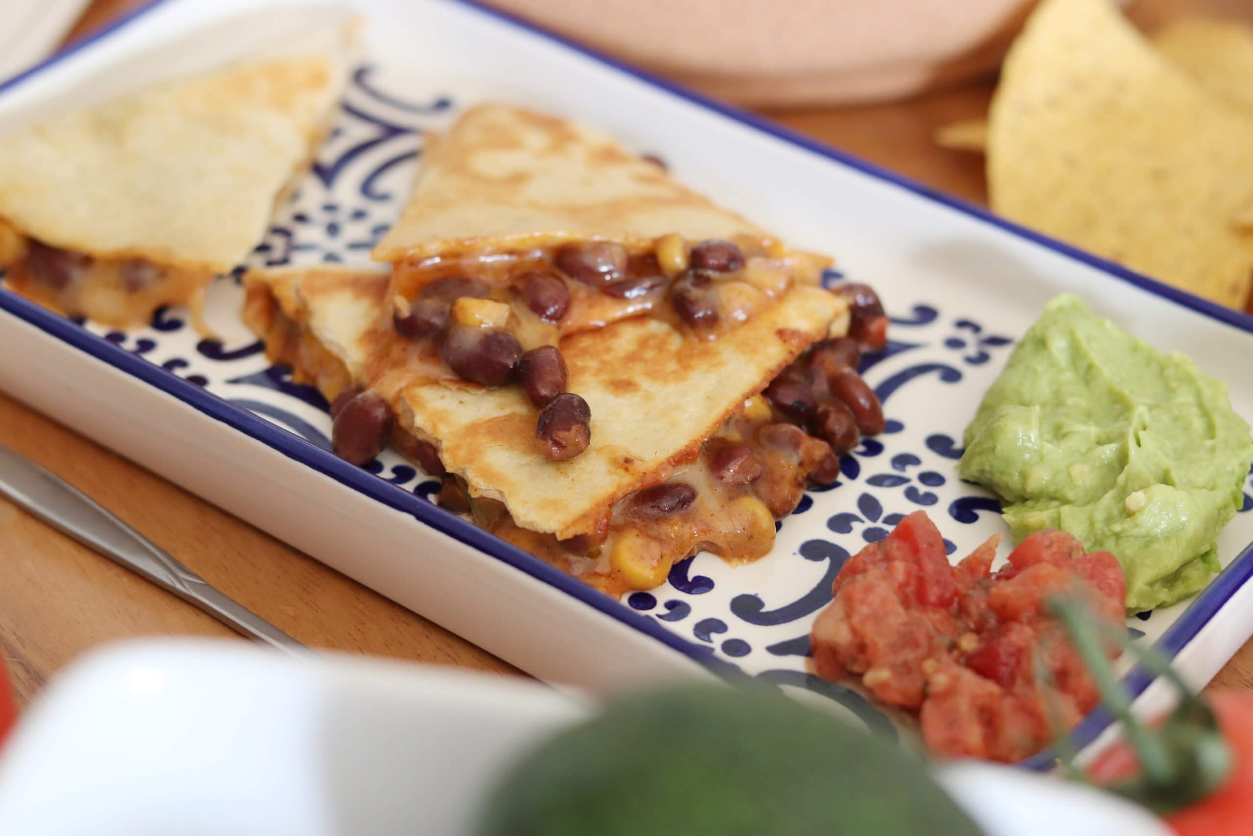 Spicing up Lunch with Black Bean Fiesta Quesadillas!