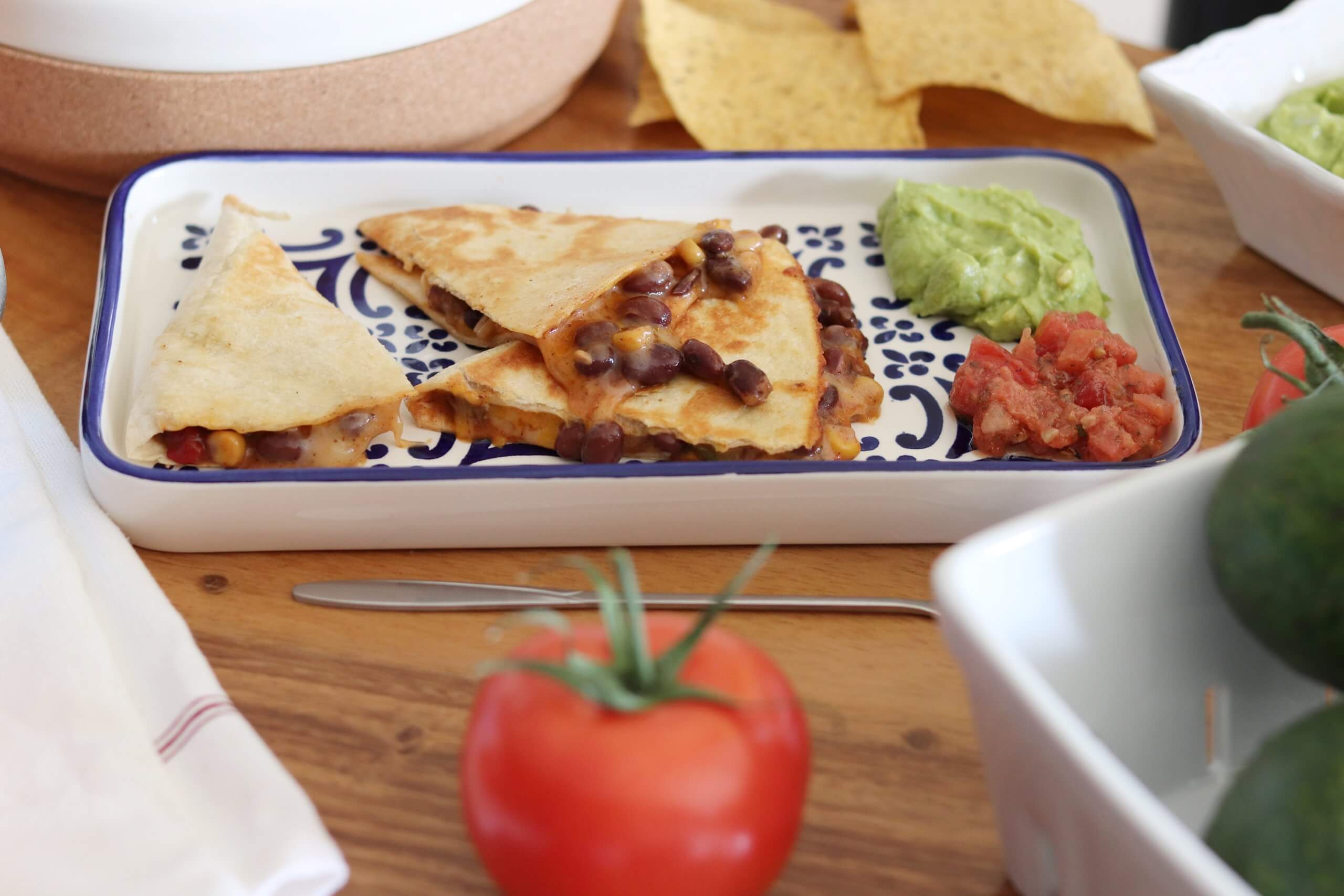 Spicing up Lunch with Black Bean Fiesta Quesadillas!