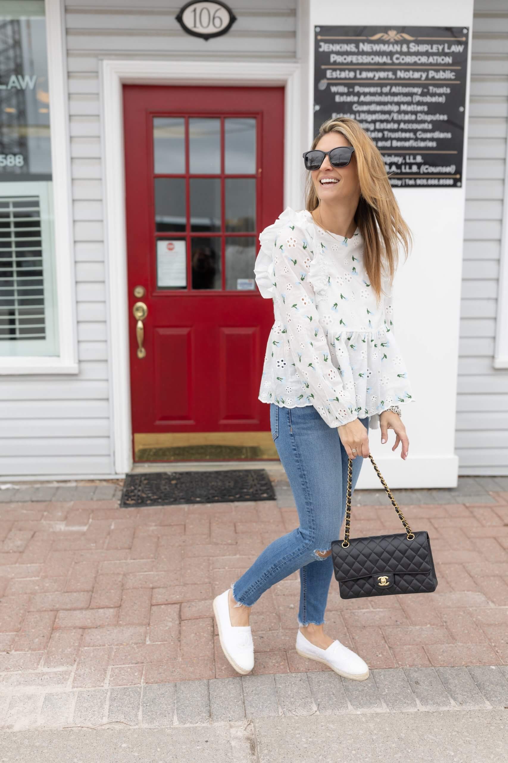 Embroidered floral top for spring; chicwish floral top; sparkleshinylove Mandy Furnis Whitby Blogger