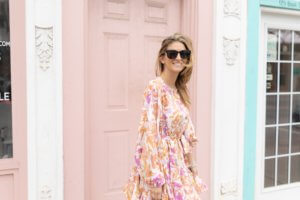 Chicwish spring long sleeve floral dress; rose dress; spring style; sparkleshinylove mandy furnis; whitby blogger