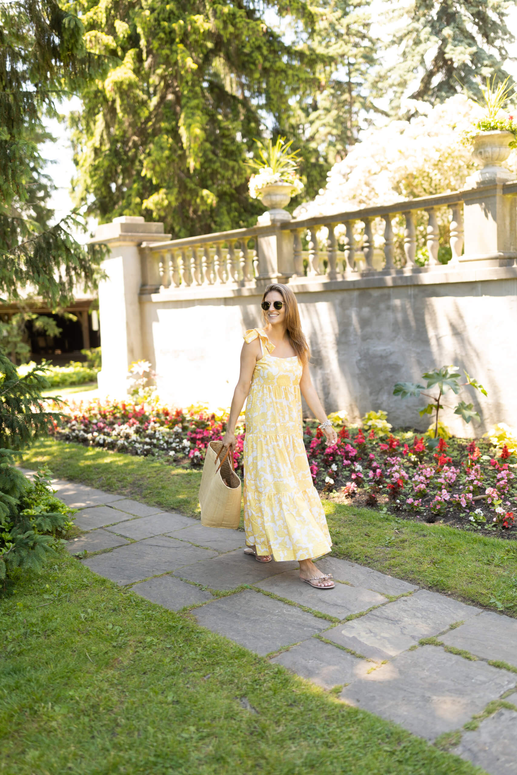 Garden party floral maxi dress; chicwish maxi dress; summer maxi dress; summer dress sparkleshinylove Mandy Furnis Durham Region Blogger