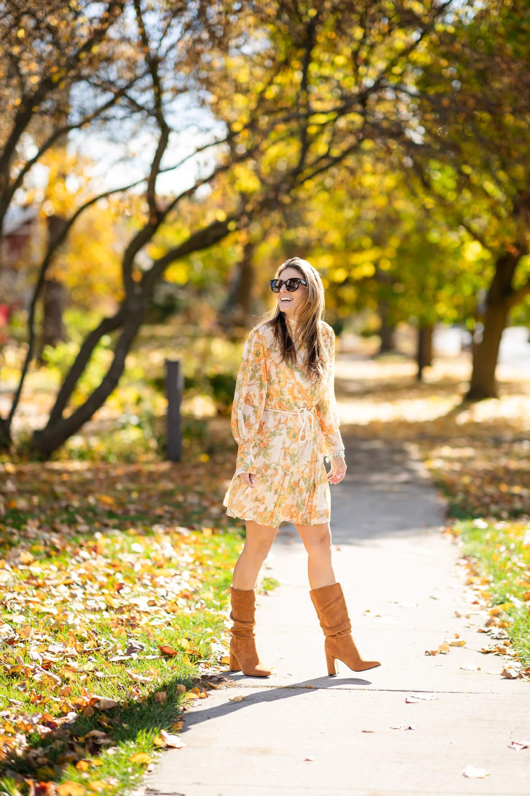 Fall dress from Chicwish; fall dress; winter dress; slouchy suede boots; fall look; durham region blogger; whitby blogger