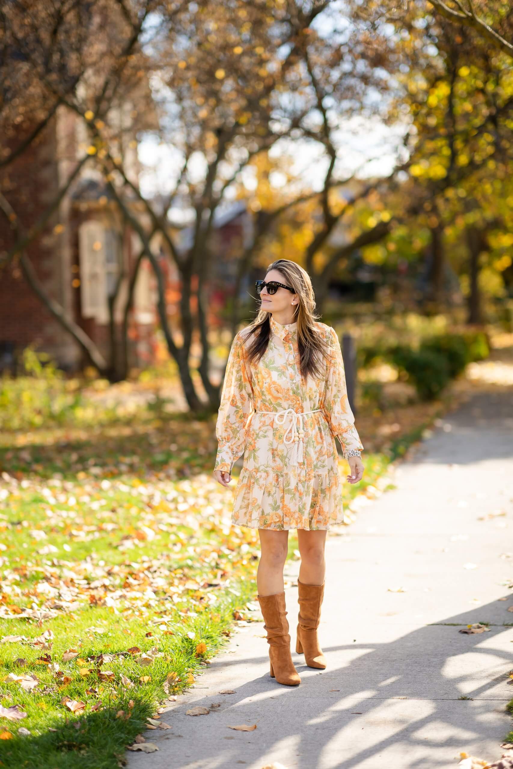 Fall dress from Chicwish; fall dress; winter dress; slouchy suede boots; fall look; durham region blogger; whitby blogger