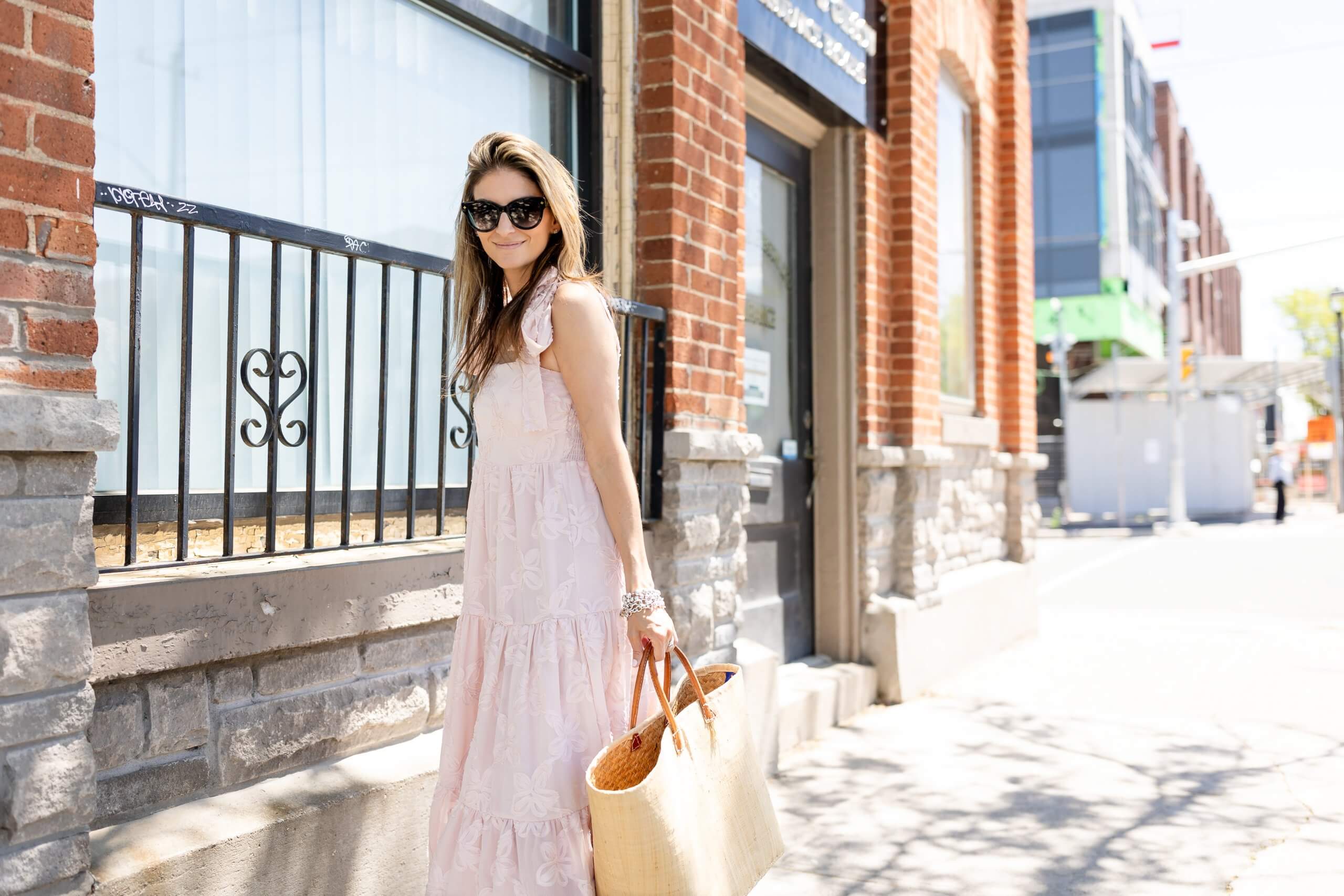 Pink maxi dress chicwish for summer; summer maxi dress;  durham region blogger; sparkleshinylove mandy furnis whitby blogger