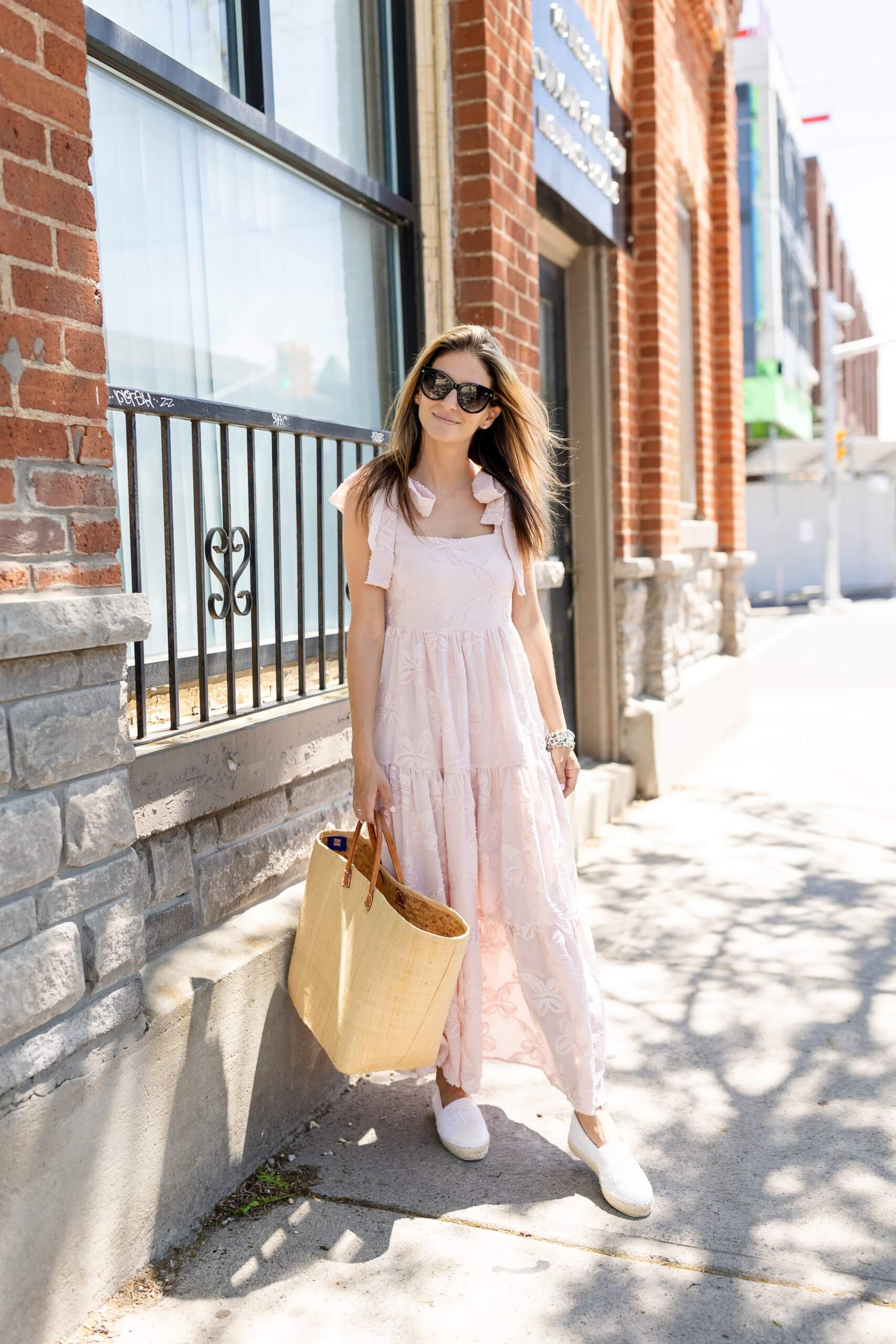 Pink maxi dress chicwish for summer; summer maxi dress;  durham region blogger; sparkleshinylove mandy furnis whitby blogger