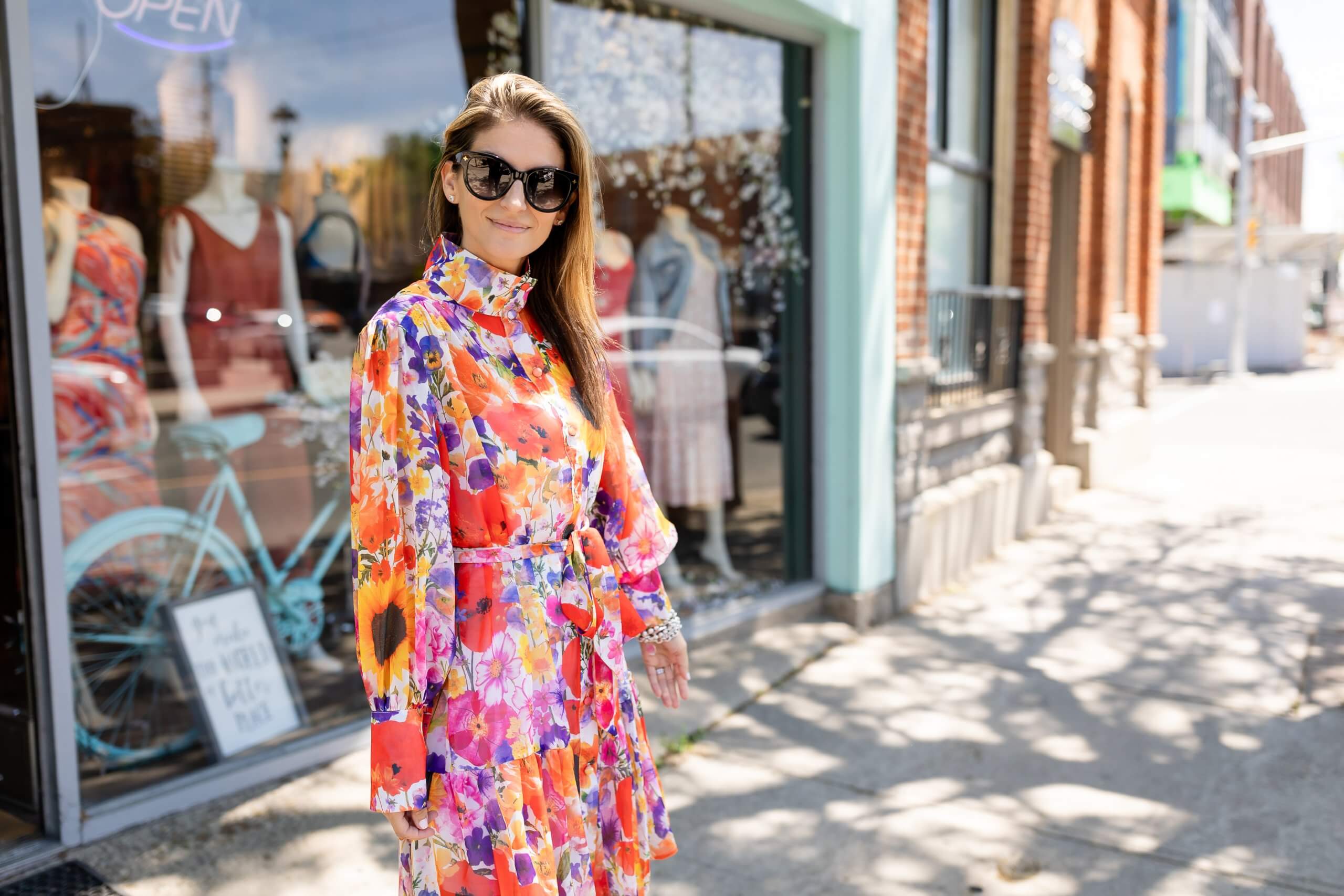 Floral Chicwish dress;  Summer dresses; mandy furnis durham region blogger sparkleshinylove