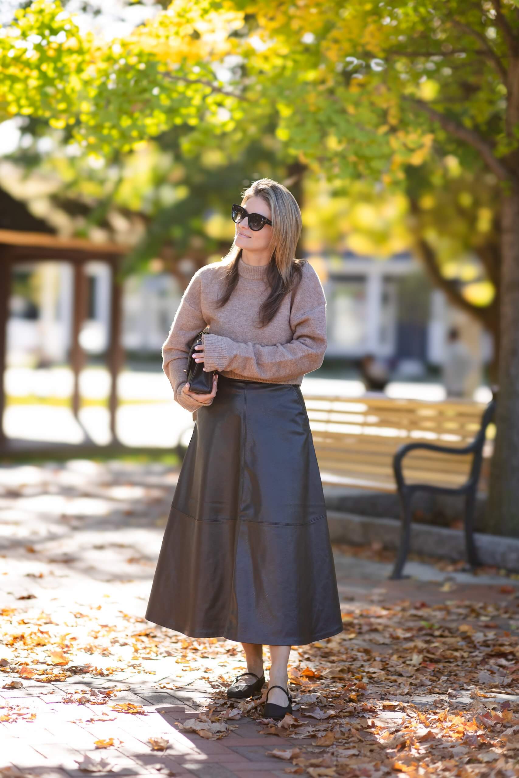 Winter style; winter style leather skirt; faux leather skirt; mandy furnis sparkleshinylove Durham Region Blogger