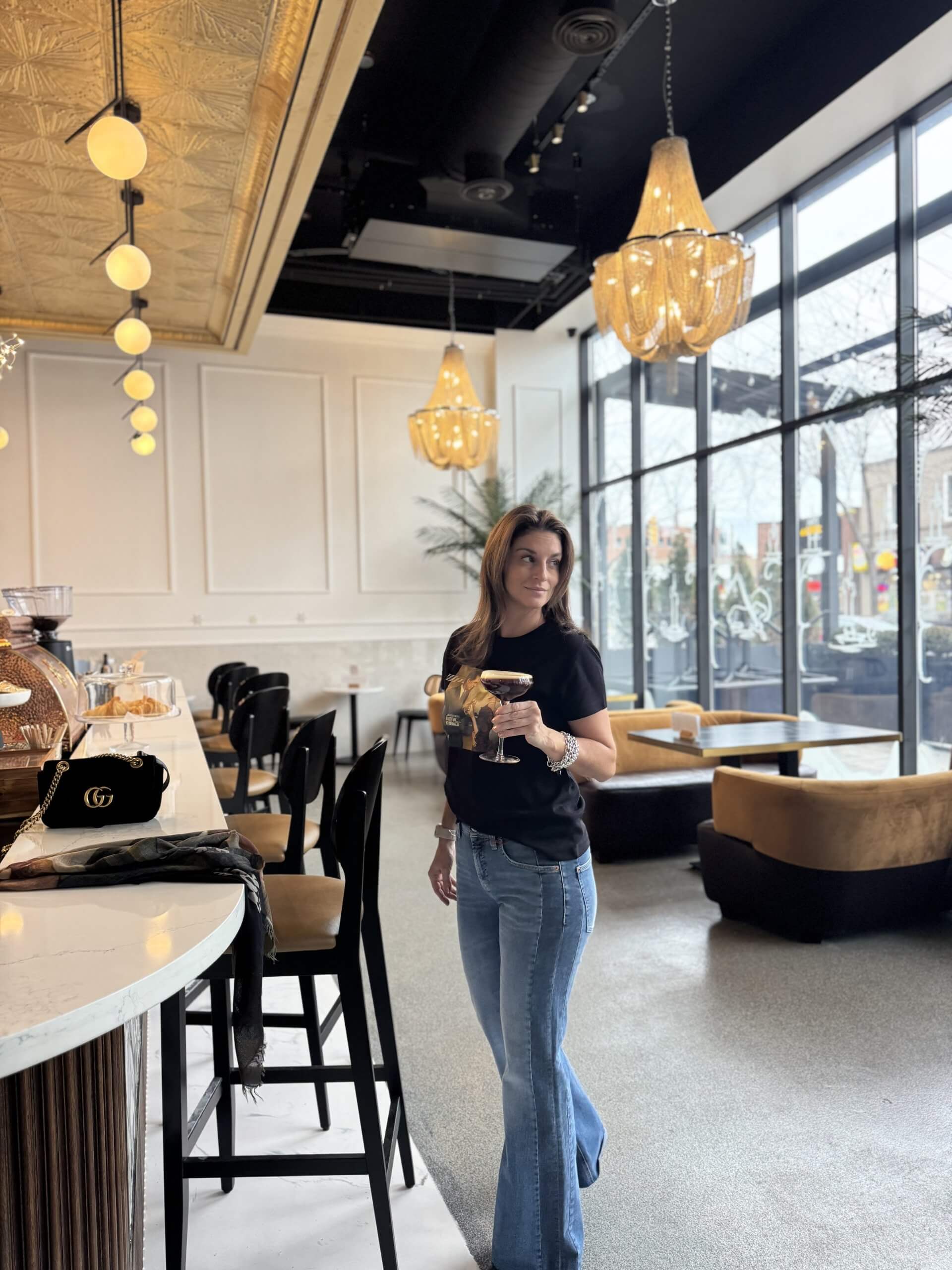 Garbo's Winter Look Jeans and T-Shirt; Garbos Boutique Ajax; durham region shopping