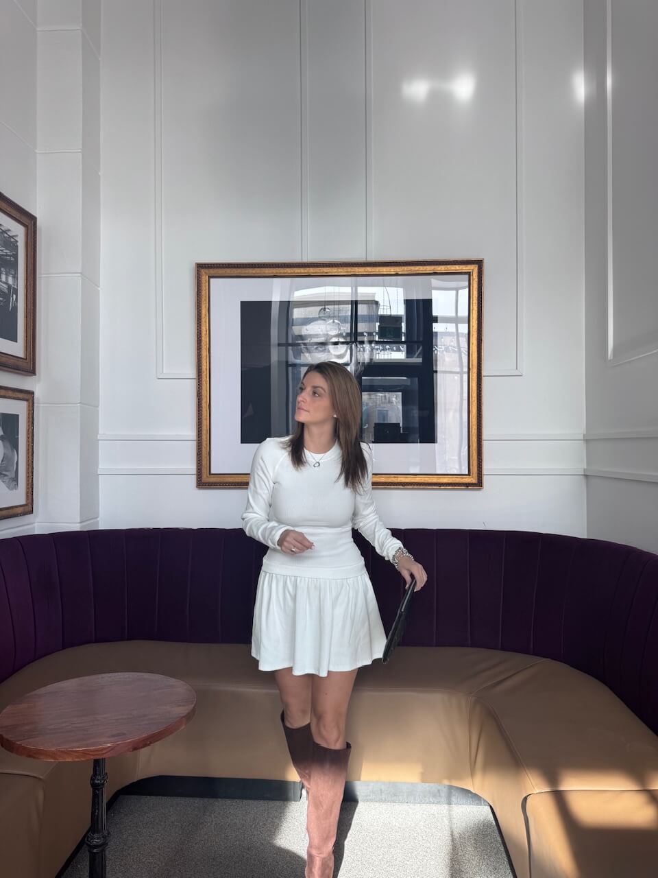 White dress from Chicwish; winter style; chicwish dress white; durham region blogger sparkleshinylove mandy furnis