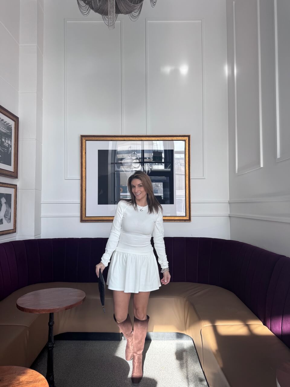 White dress from Chicwish; winter style; chicwish dress white; durham region blogger sparkleshinylove mandy furnis