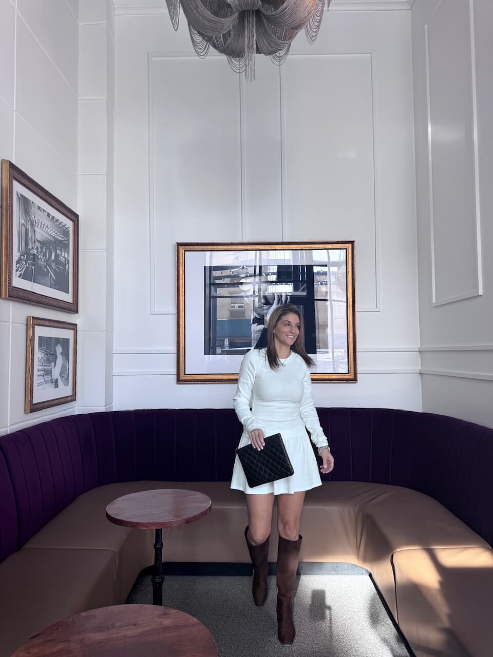 White dress from Chicwish; winter style; chicwish dress white; durham region blogger sparkleshinylove mandy furnis