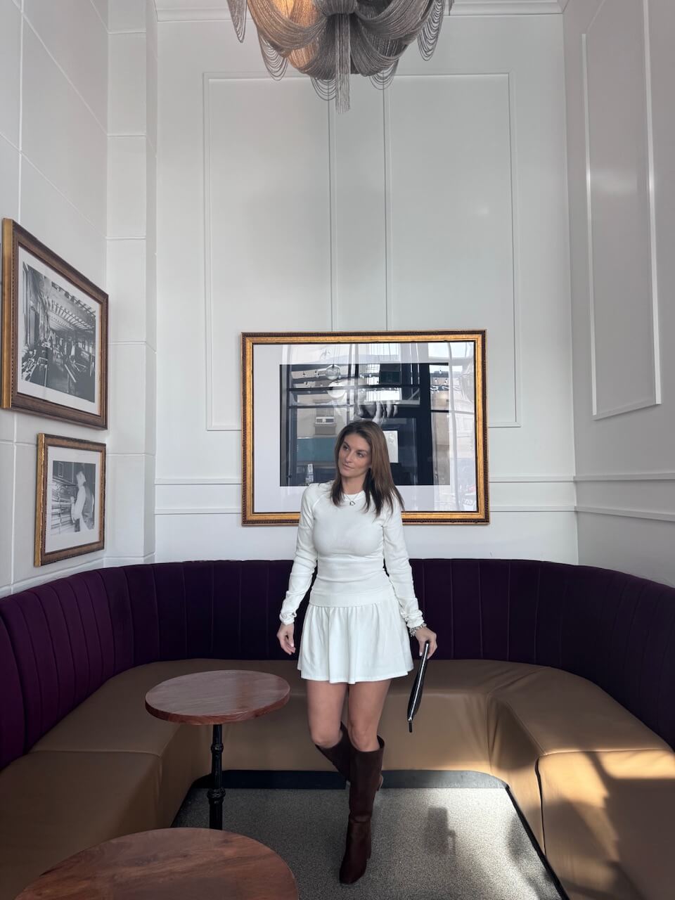 White dress from Chicwish; winter style; chicwish dress white; durham region blogger sparkleshinylove mandy furnis