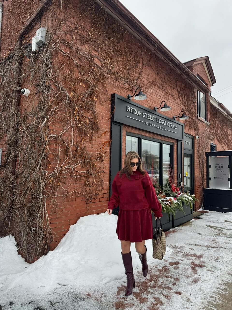 Monochrome Burgundy knit set from Chicwich; chicwish coordinates; Durham region blogger Sparkleshinylove Mandy furnis