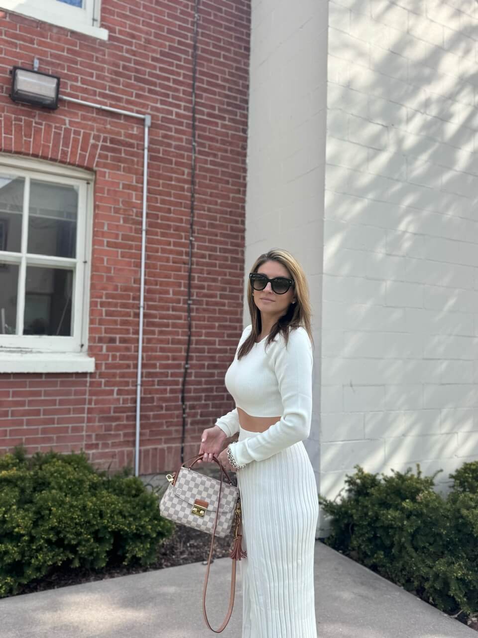 knit sweater set chicwish; ribbed white sweater set; spring style chicwish; mandy furnis sparkleshinylove durham region blogger