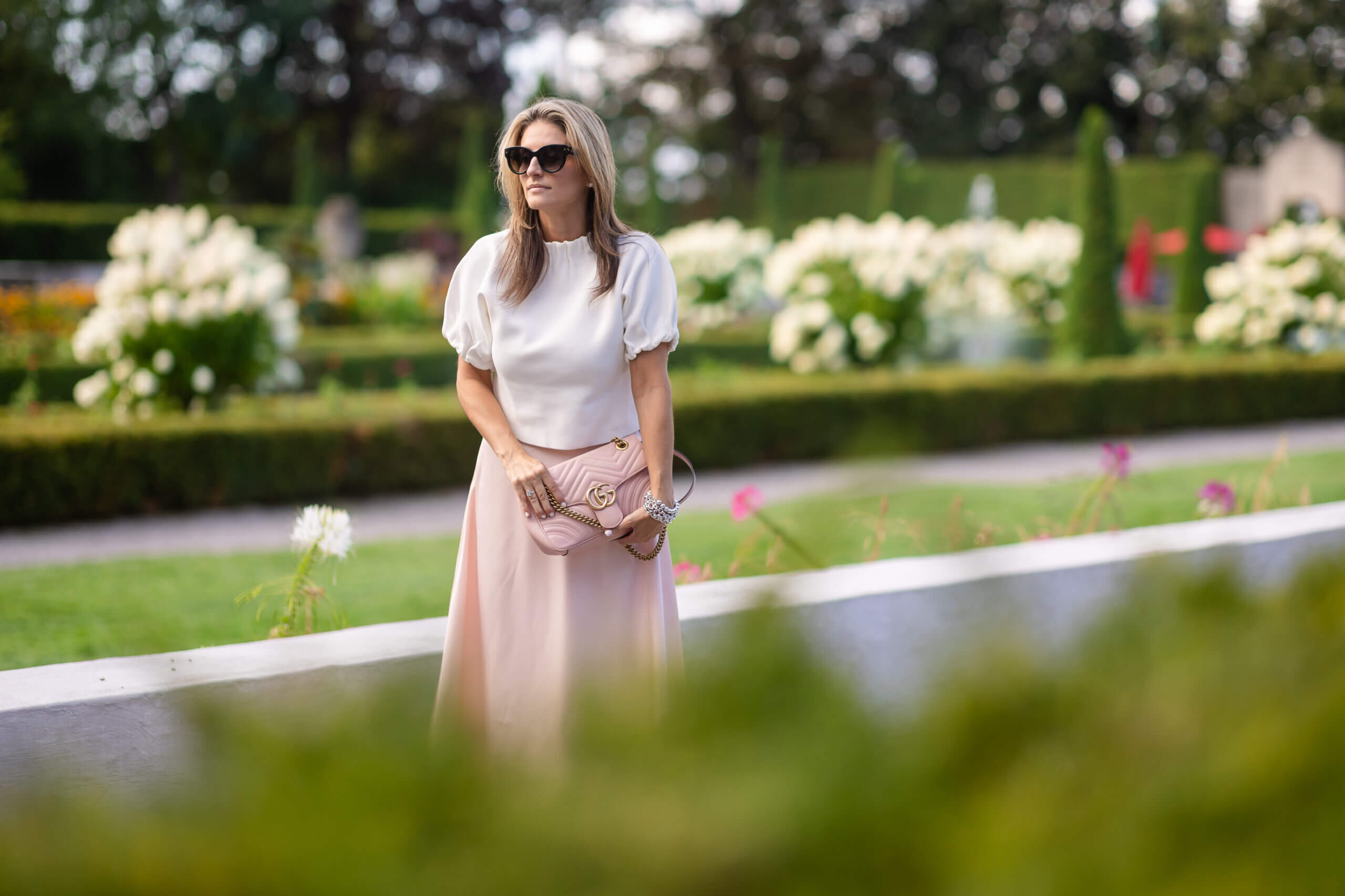 Pink satin skirt from Chicwish; fall look with satin skirt; durham region blogger sparkleshinylove